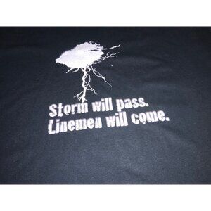 Utility Tech Linemen's Black T-Shirt Size Men's XL